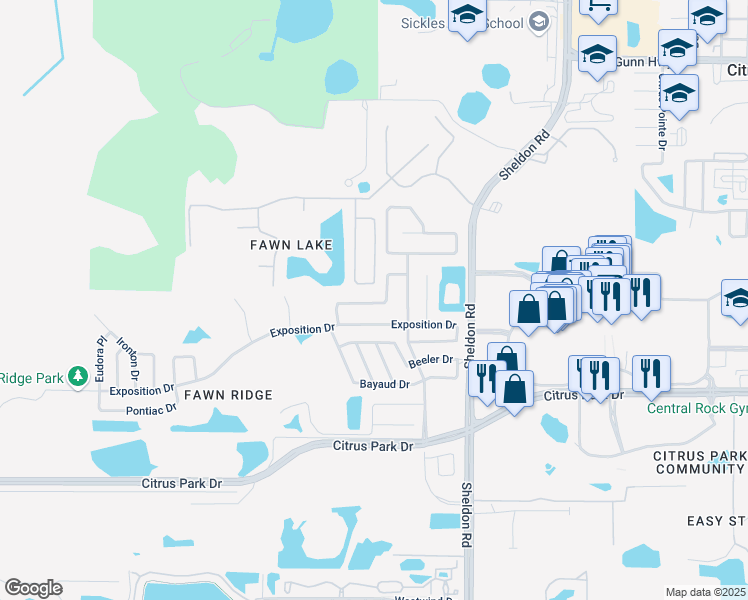 map of restaurants, bars, coffee shops, grocery stores, and more near 8934 Eastman Drive in Tampa