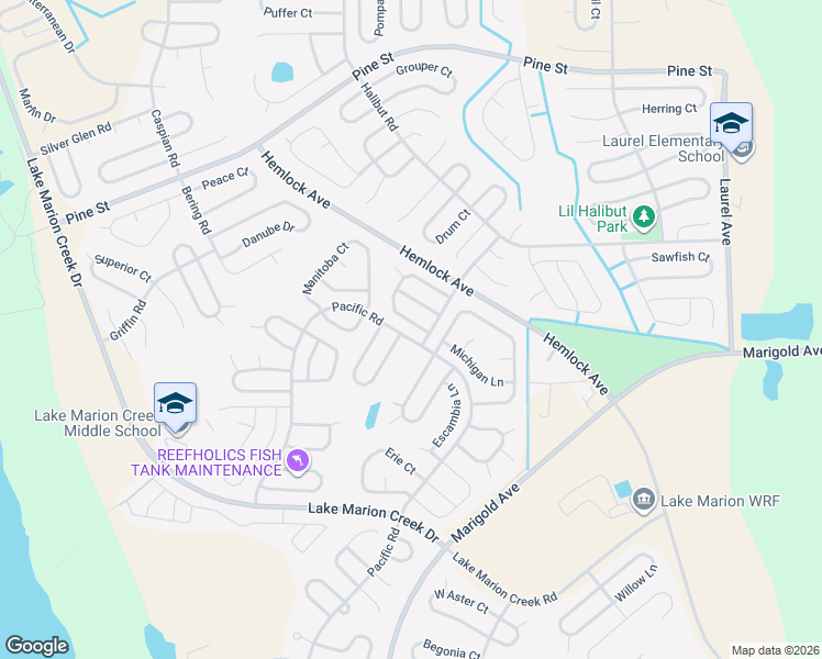 map of restaurants, bars, coffee shops, grocery stores, and more near 1953 Manatee Court in Kissimmee