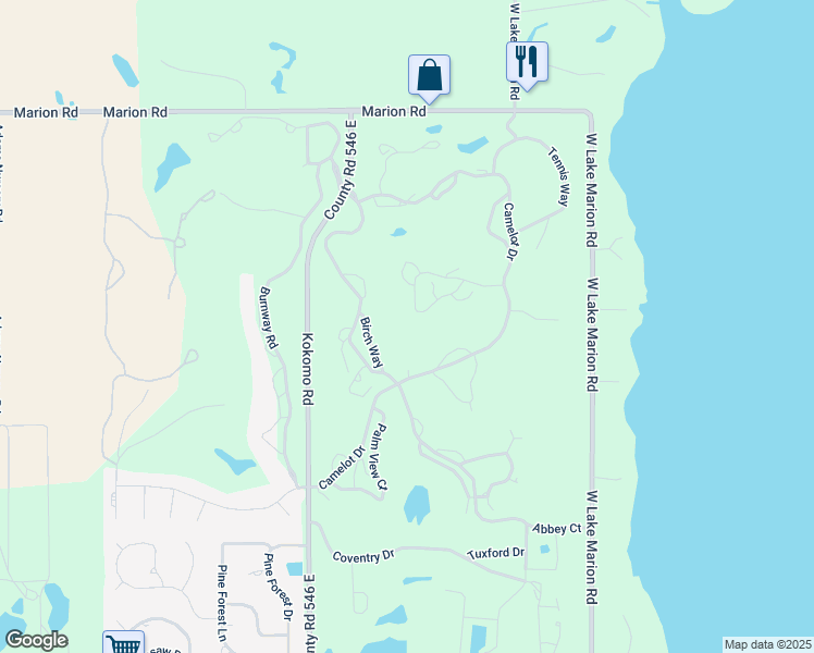 map of restaurants, bars, coffee shops, grocery stores, and more near 3279 Olde Camelot Circle in Haines City