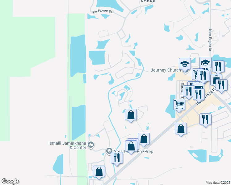 map of restaurants, bars, coffee shops, grocery stores, and more near 12461 Streamdale Drive in Tampa