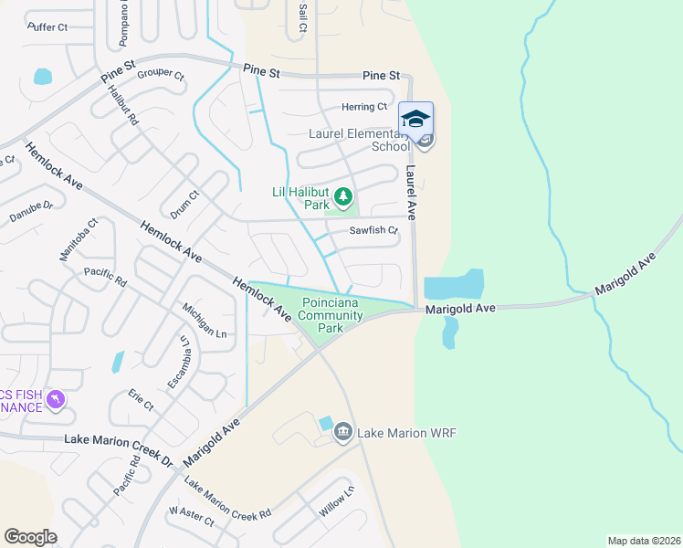 map of restaurants, bars, coffee shops, grocery stores, and more near 1934 Sawfish Drive in Kissimmee