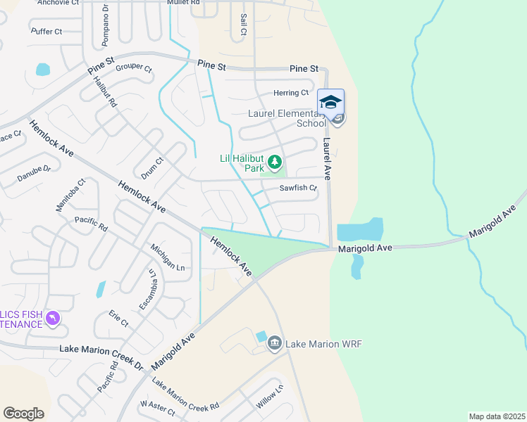 map of restaurants, bars, coffee shops, grocery stores, and more near 1922 Sawfish Drive in Poinciana