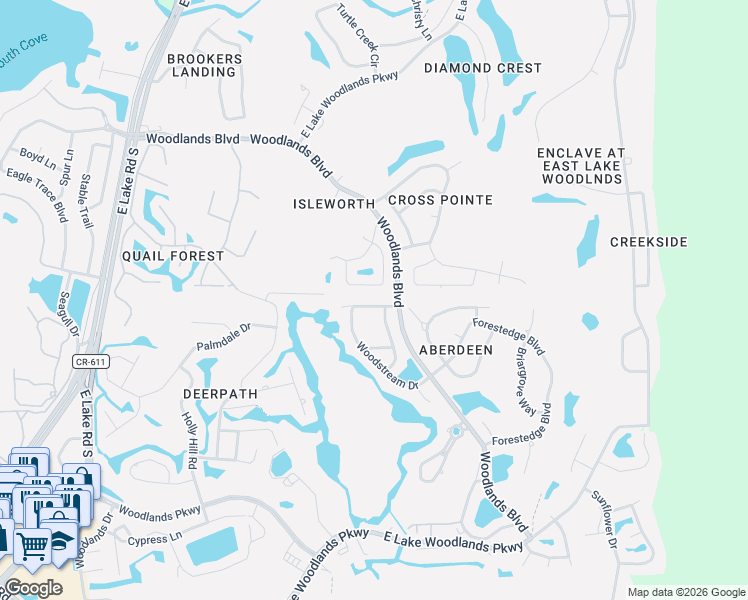 map of restaurants, bars, coffee shops, grocery stores, and more near 4795 Pebble Brook Drive in Oldsmar