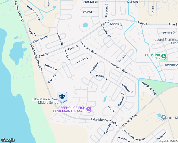 map of restaurants, bars, coffee shops, grocery stores, and more near 1877 Manitoba Court in Kissimmee
