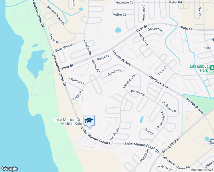 map of restaurants, bars, coffee shops, grocery stores, and more near 1832 Bering Road in Poinciana