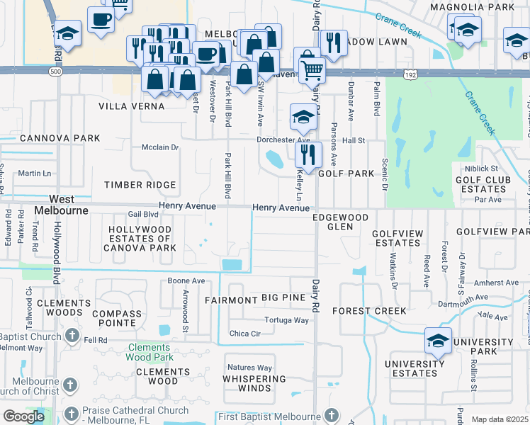 map of restaurants, bars, coffee shops, grocery stores, and more near 3362 Alice Street in Melbourne
