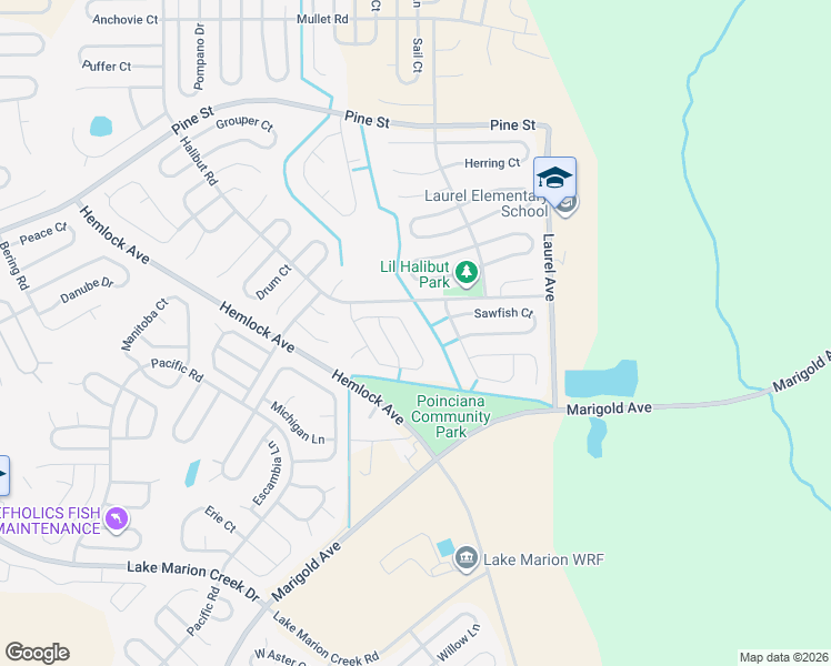 map of restaurants, bars, coffee shops, grocery stores, and more near 167 Conch Drive in Kissimmee