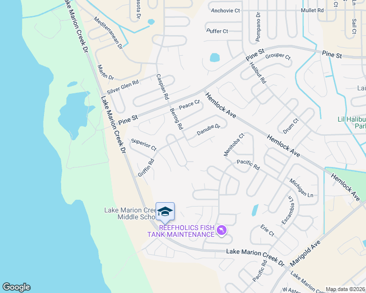 map of restaurants, bars, coffee shops, grocery stores, and more near 1810 Hudson Court in Poinciana