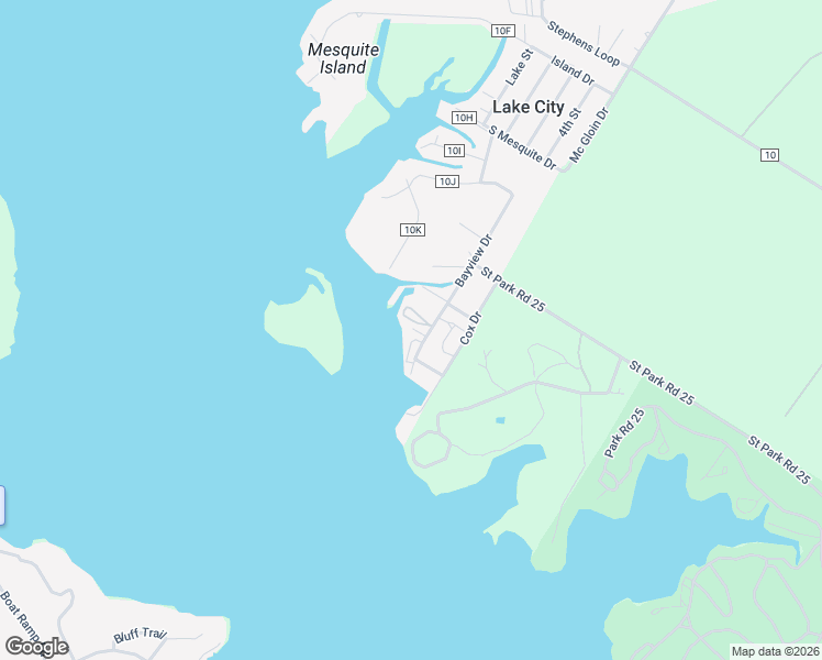 map of restaurants, bars, coffee shops, grocery stores, and more near 310 Bayview Drive in Lake City