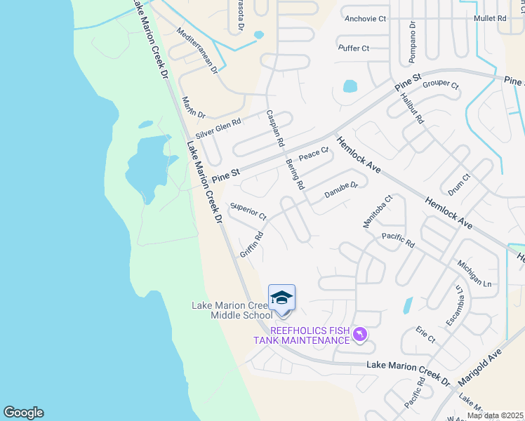 map of restaurants, bars, coffee shops, grocery stores, and more near 1805 Superior Court in Kissimmee