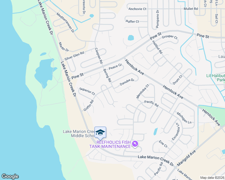 map of restaurants, bars, coffee shops, grocery stores, and more near 1818 Bering Road in Poinciana
