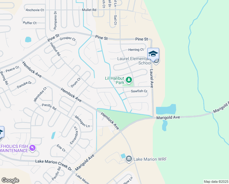 map of restaurants, bars, coffee shops, grocery stores, and more near 179 Conch Drive in Poinciana