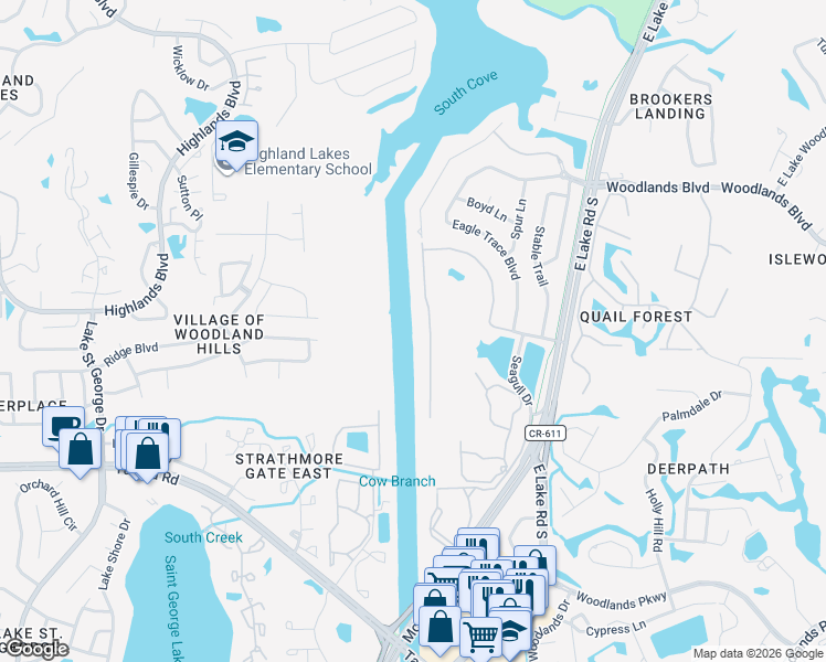 map of restaurants, bars, coffee shops, grocery stores, and more near 1674 Lago Vista Boulevard in Palm Harbor