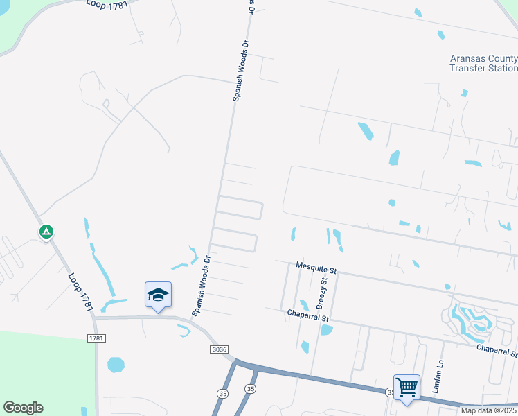 map of restaurants, bars, coffee shops, grocery stores, and more near 109a North Santa Clara Drive in Rockport