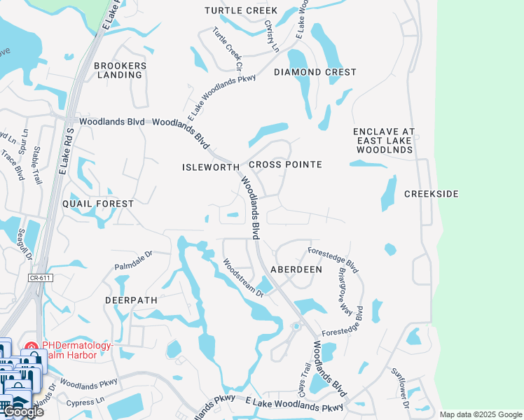 map of restaurants, bars, coffee shops, grocery stores, and more near 4854 Sherbrook Drive in Oldsmar