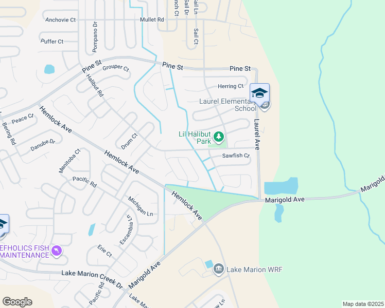map of restaurants, bars, coffee shops, grocery stores, and more near 179 Conch Drive in Poinciana