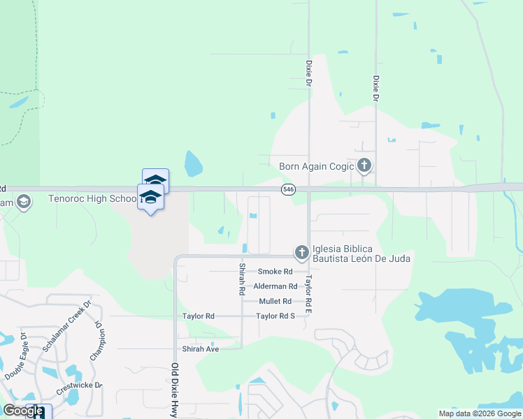 map of restaurants, bars, coffee shops, grocery stores, and more near 13 Tower Manor Drive in Auburndale