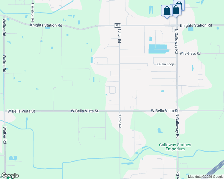 map of restaurants, bars, coffee shops, grocery stores, and more near 2110 Sutton Road in Lakeland