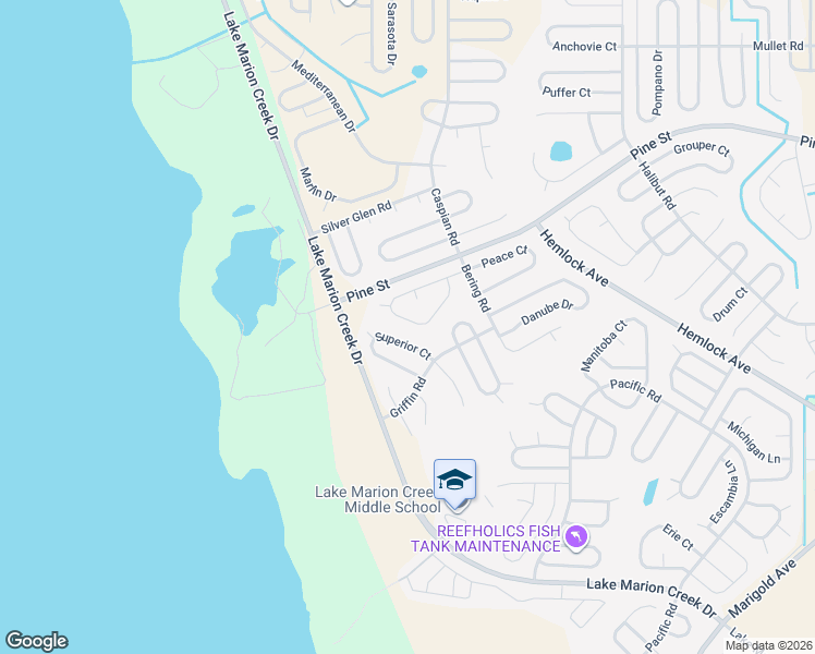 map of restaurants, bars, coffee shops, grocery stores, and more near 531 Peace Drive in Kissimmee