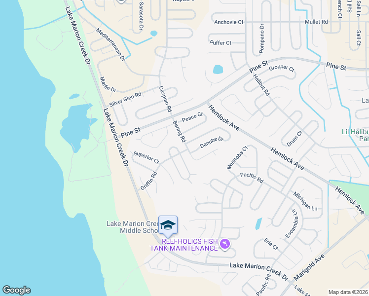map of restaurants, bars, coffee shops, grocery stores, and more near 1818 Bering Road in Poinciana
