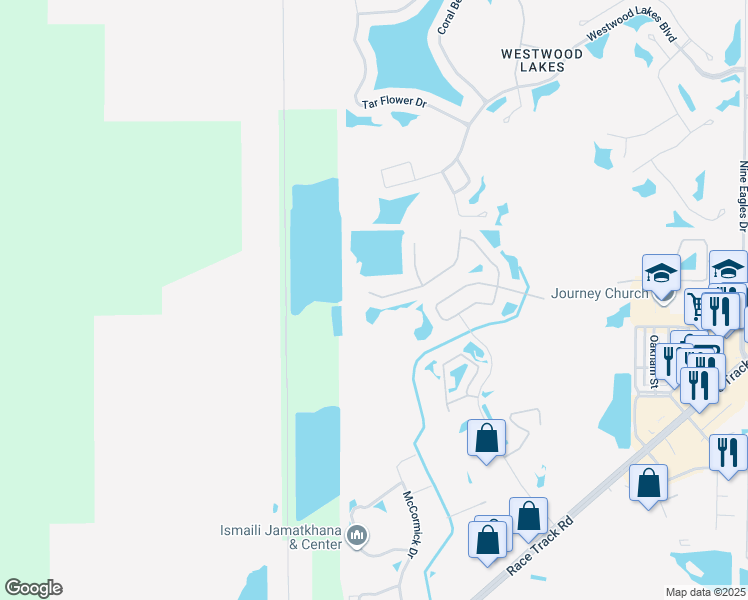 map of restaurants, bars, coffee shops, grocery stores, and more near 12922 Castlemaine Drive in Tampa