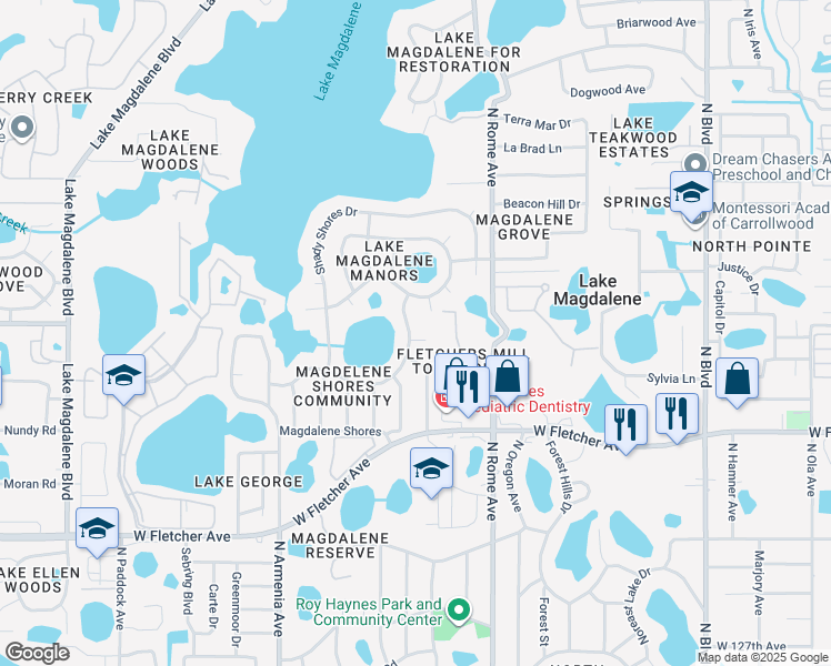 map of restaurants, bars, coffee shops, grocery stores, and more near 1804 Cape Bend Avenue in Tampa