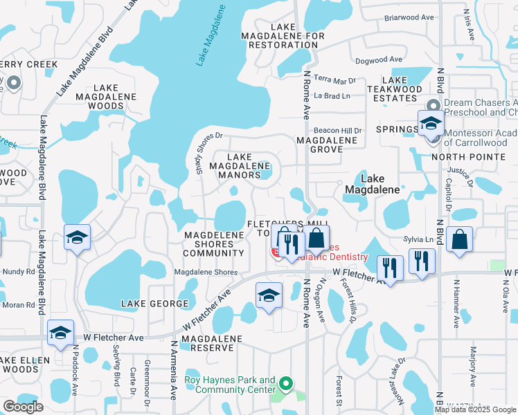 map of restaurants, bars, coffee shops, grocery stores, and more near 1804 Cape Bend Avenue in Tampa