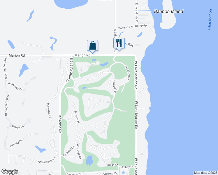 map of restaurants, bars, coffee shops, grocery stores, and more near 827 Pinewood Court in Haines City