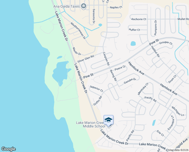 map of restaurants, bars, coffee shops, grocery stores, and more near 523 Peace Drive in Kissimmee