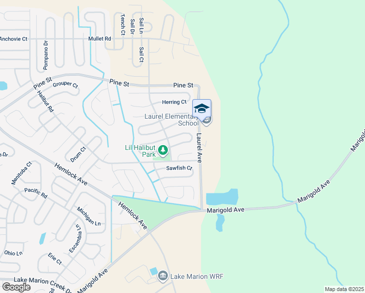 map of restaurants, bars, coffee shops, grocery stores, and more near 29 Flatfish Drive in Poinciana