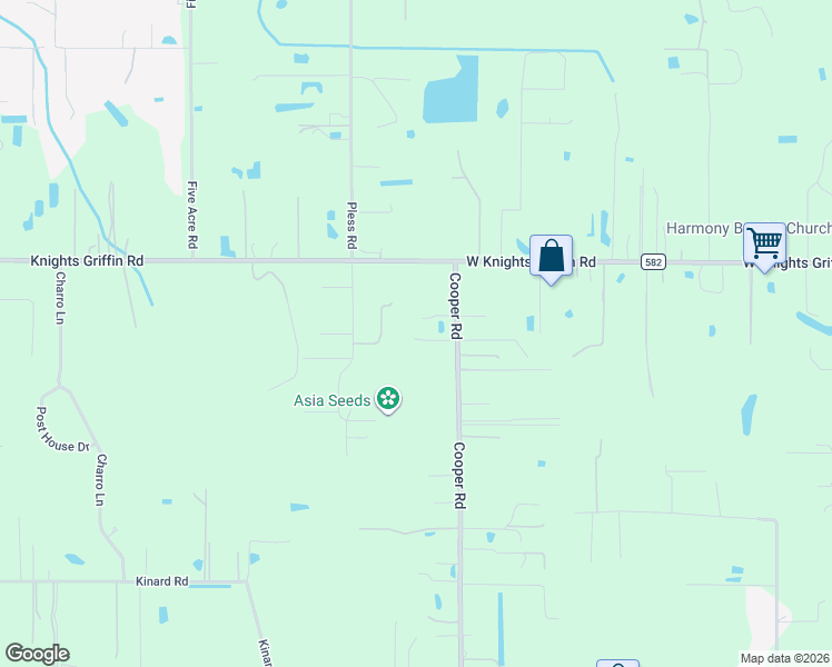 map of restaurants, bars, coffee shops, grocery stores, and more near 4805 Cooper Road in Plant City