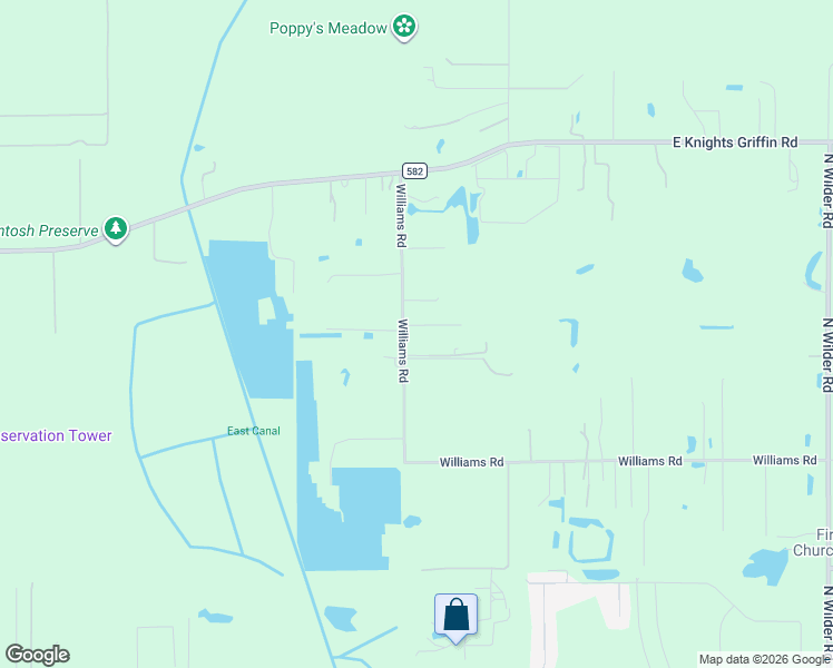 map of restaurants, bars, coffee shops, grocery stores, and more near 1306 Williams Road in Plant City