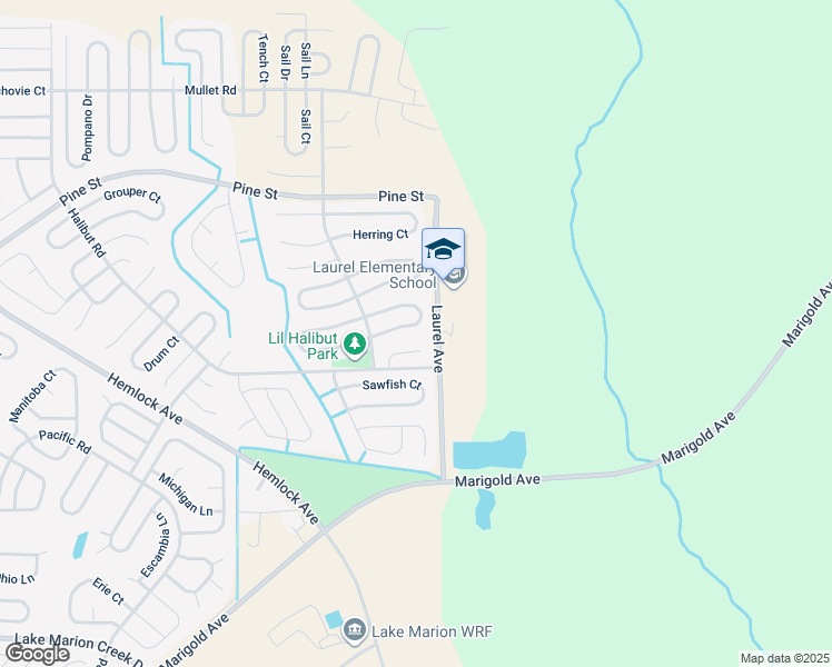 map of restaurants, bars, coffee shops, grocery stores, and more near 29 Flatfish Drive in Poinciana