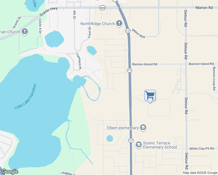 map of restaurants, bars, coffee shops, grocery stores, and more near 3098 Landings Court in Haines City