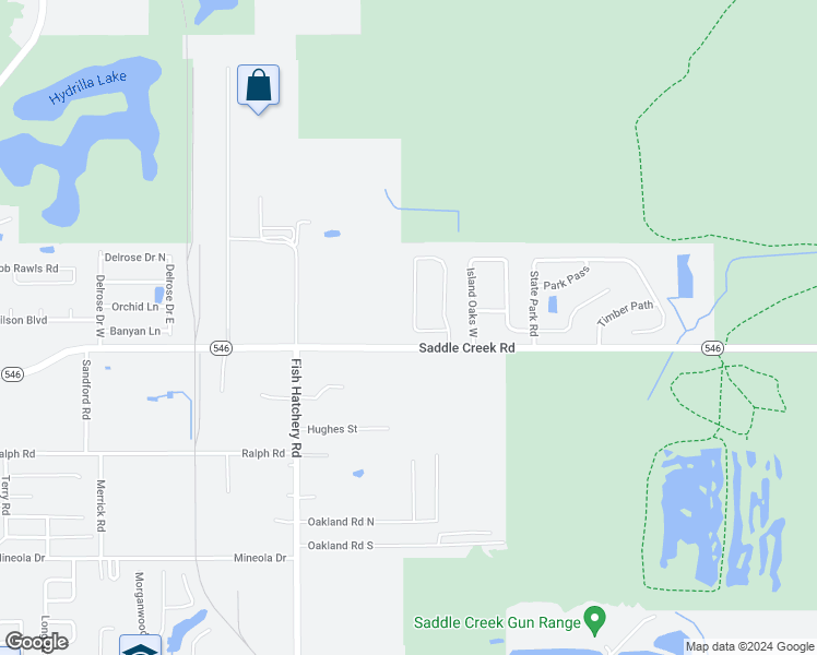 map of restaurants, bars, coffee shops, grocery stores, and more near 2416 Timbercreek Loop West in Lakeland