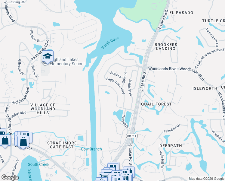 map of restaurants, bars, coffee shops, grocery stores, and more near 1736 Arabian Lane in Palm Harbor