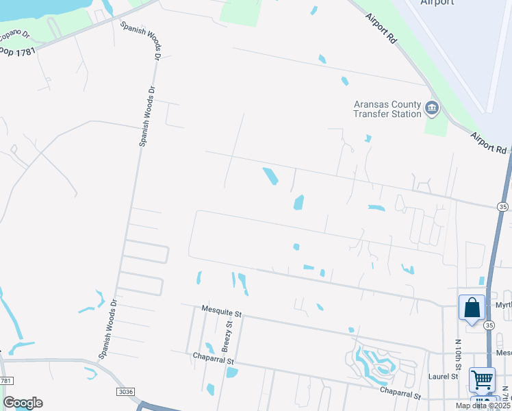 map of restaurants, bars, coffee shops, grocery stores, and more near 2202 Prairie Road in Rockport