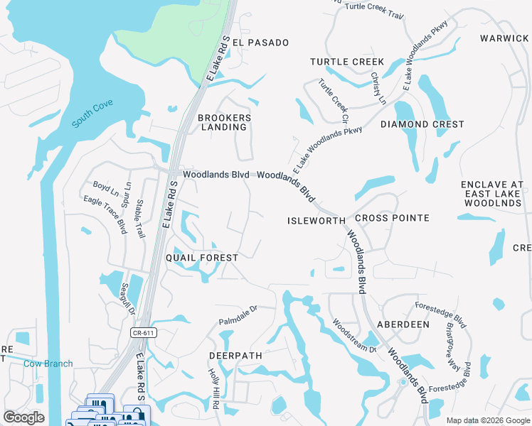 map of restaurants, bars, coffee shops, grocery stores, and more near 50 Willowood Lane in Oldsmar