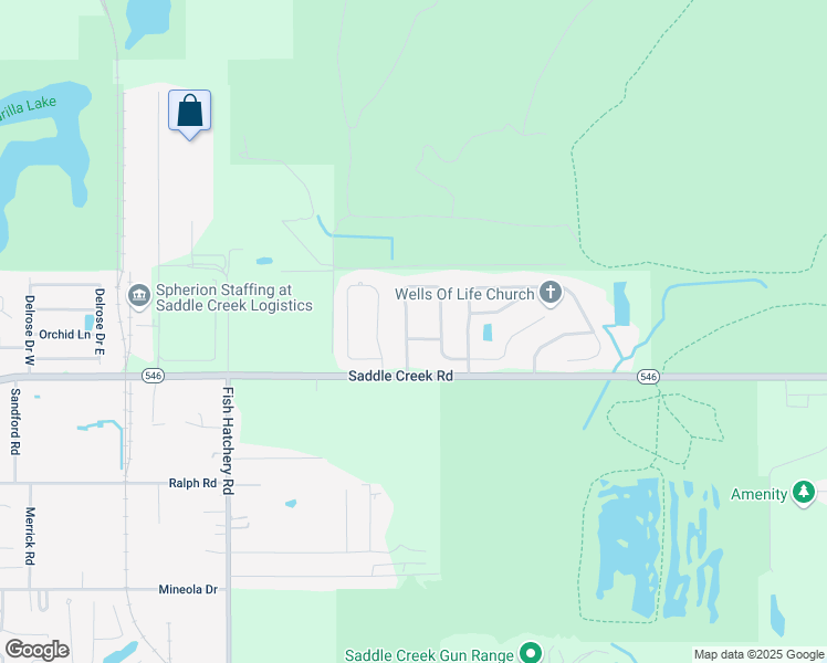 map of restaurants, bars, coffee shops, grocery stores, and more near 2530 Island Oaks North in Lakeland