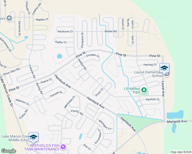 map of restaurants, bars, coffee shops, grocery stores, and more near 1903 Ray Place in Poinciana
