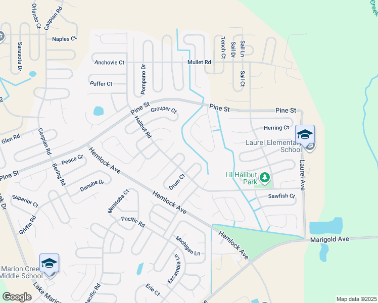 map of restaurants, bars, coffee shops, grocery stores, and more near 1913 Drum Drive in Kissimmee