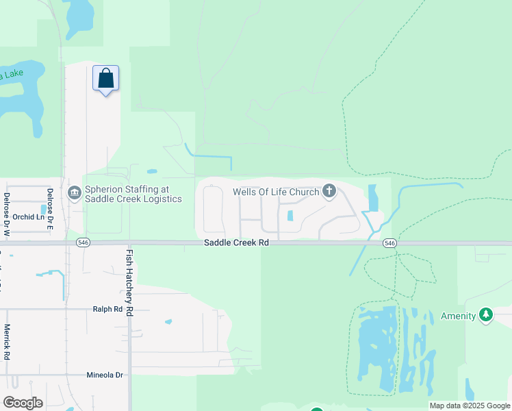 map of restaurants, bars, coffee shops, grocery stores, and more near 2530 Island Oaks North in Lakeland