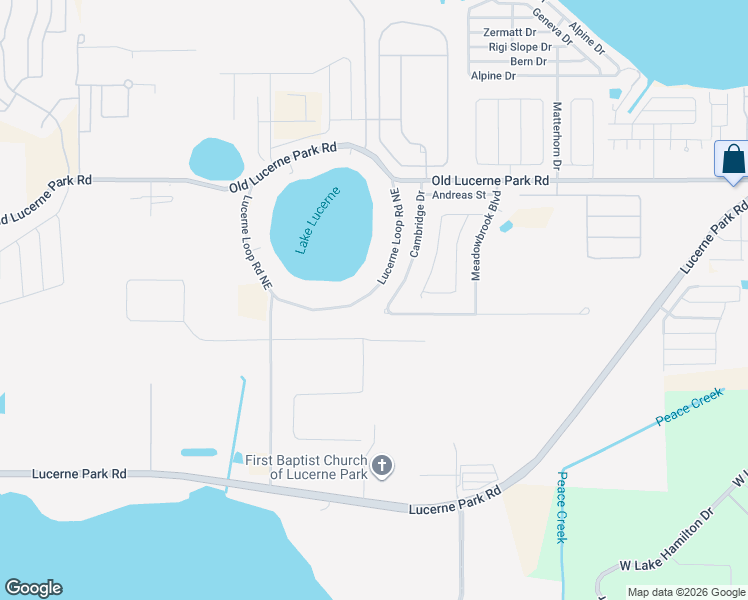 map of restaurants, bars, coffee shops, grocery stores, and more near 1365 Lucerne Loop Road Northeast in Winter Haven