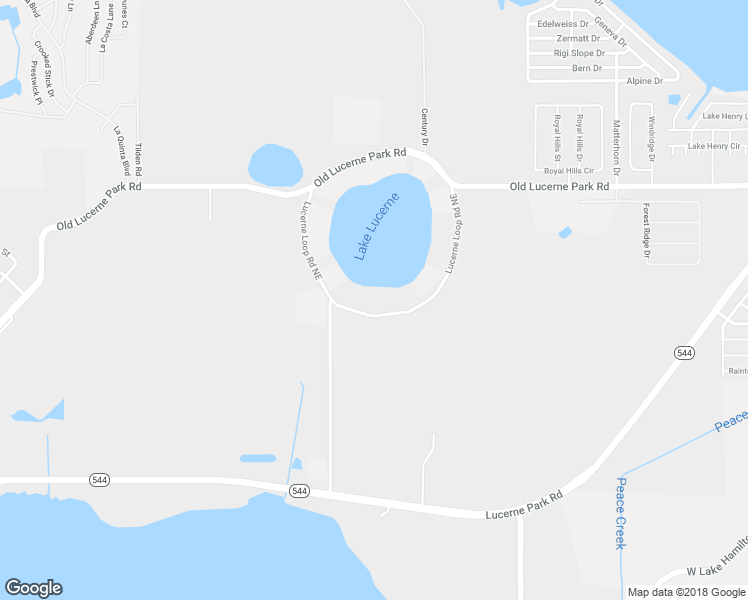 map of restaurants, bars, coffee shops, grocery stores, and more near 1310 Lucerne Loop Road Northeast in Winter Haven