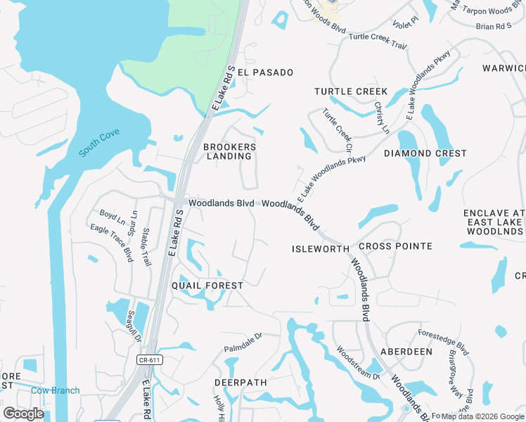 map of restaurants, bars, coffee shops, grocery stores, and more near 25 Deerpath Drive in Oldsmar