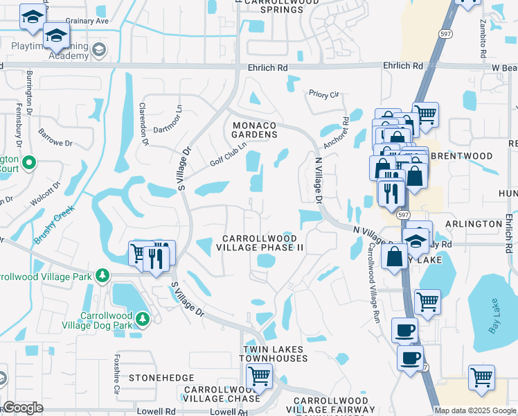 map of restaurants, bars, coffee shops, grocery stores, and more near 14025 Clubhouse Circle in Tampa