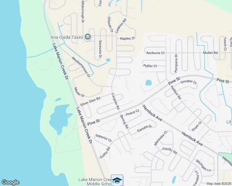 map of restaurants, bars, coffee shops, grocery stores, and more near 403 Maitland Court in Poinciana