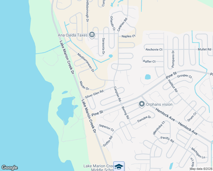 map of restaurants, bars, coffee shops, grocery stores, and more near 1609 Marlin Drive in Poinciana