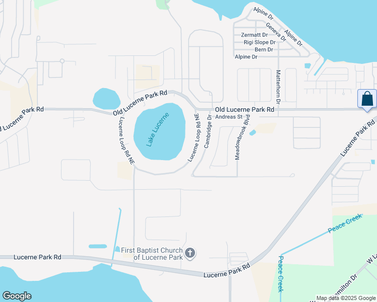 map of restaurants, bars, coffee shops, grocery stores, and more near 1385 Lucerne Loop Road Northeast in Winter Haven