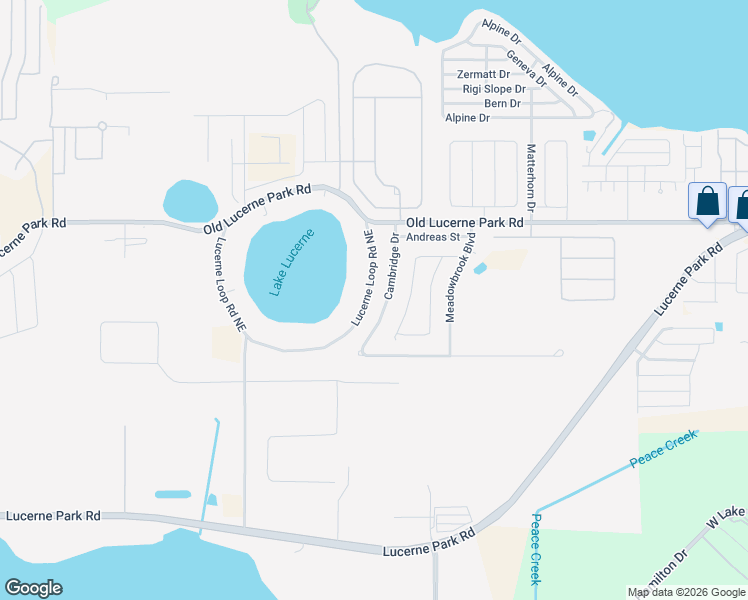 map of restaurants, bars, coffee shops, grocery stores, and more near 1440 Lucerne Loop Road Northeast in Winter Haven